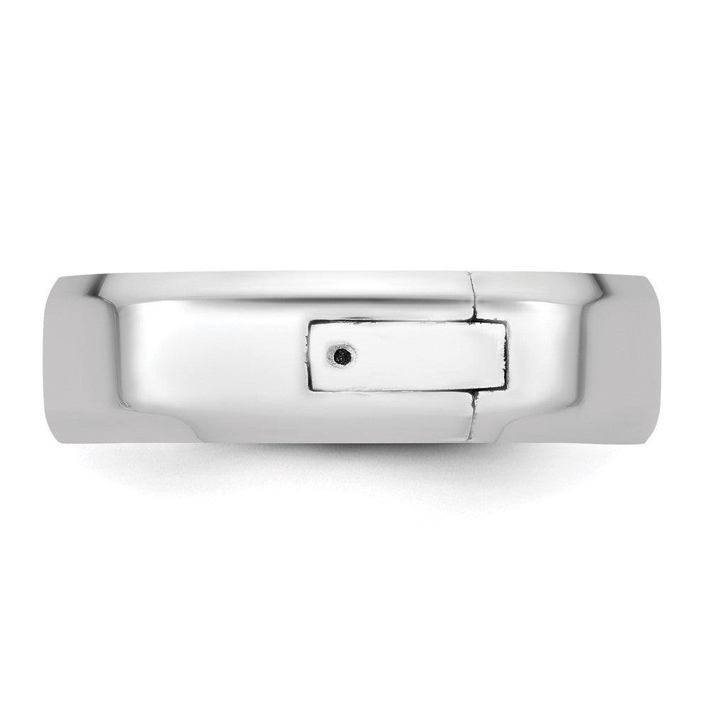 14kw CLIQ 6mm Hinged Beveled Edge Wedding Band Size 12.5