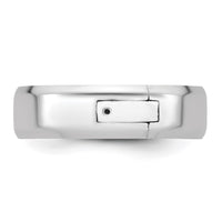 14kw CLIQ 6mm Hinged Beveled Edge Wedding Band Size 6