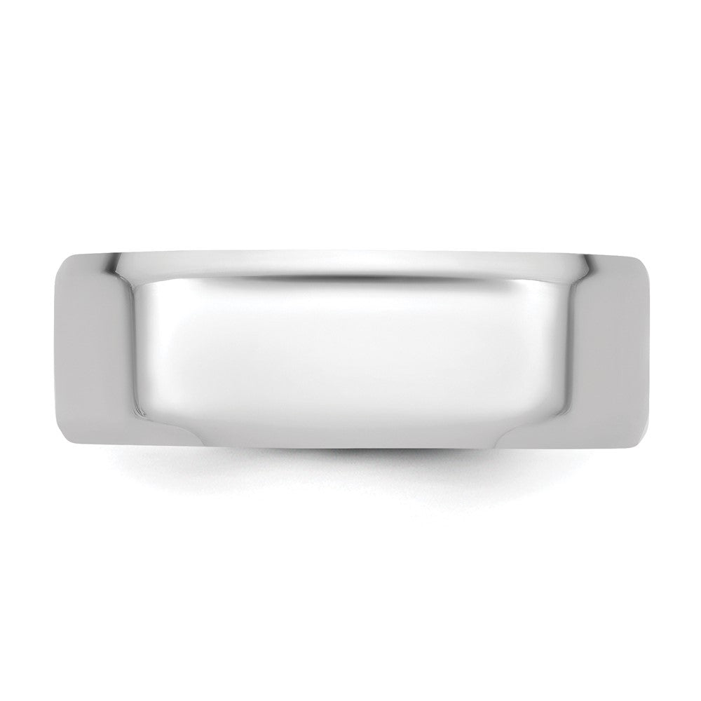 14kw CLIQ 7mm Hinged Beveled Edge Wedding Band Size 4