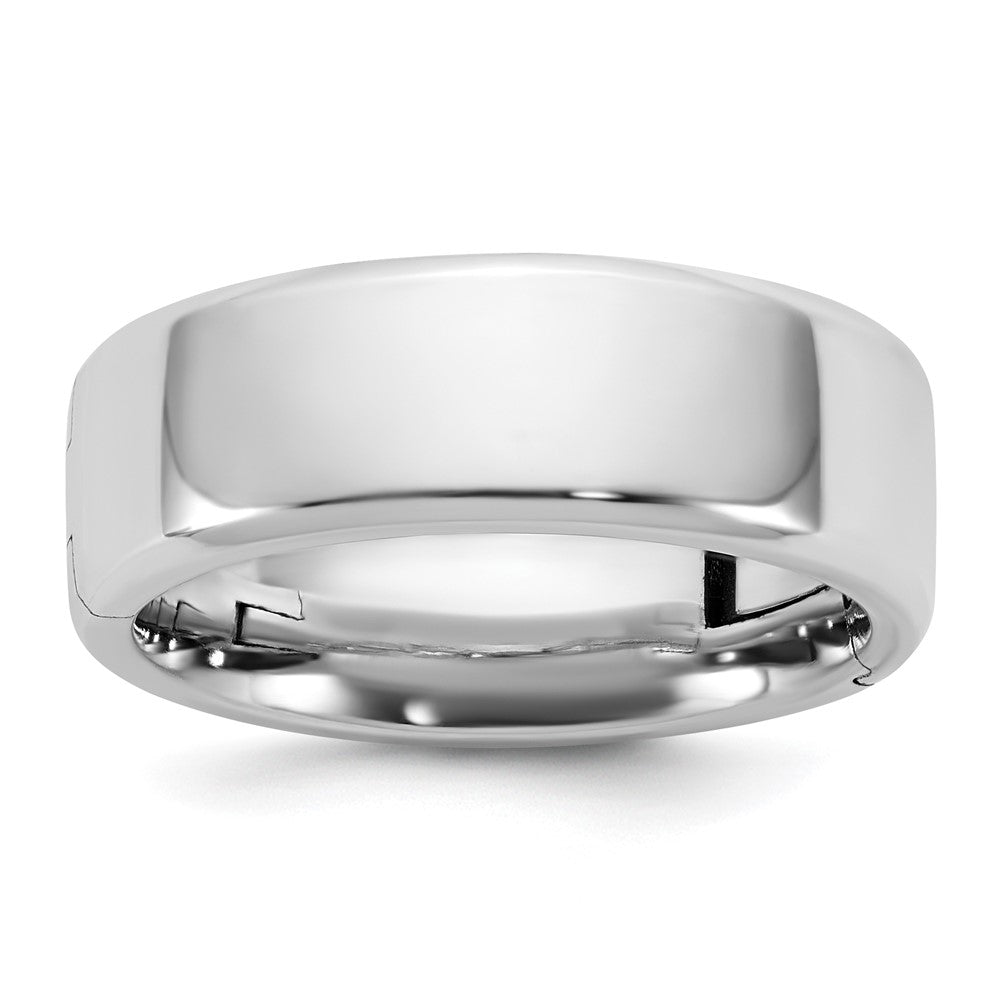 14kw CLIQ 7mm Hinged Beveled Edge Wedding Band Size 4