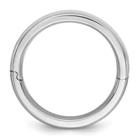14kw CLIQ 8mm Hinged Beveled Edge Wedding Band Size 6.5