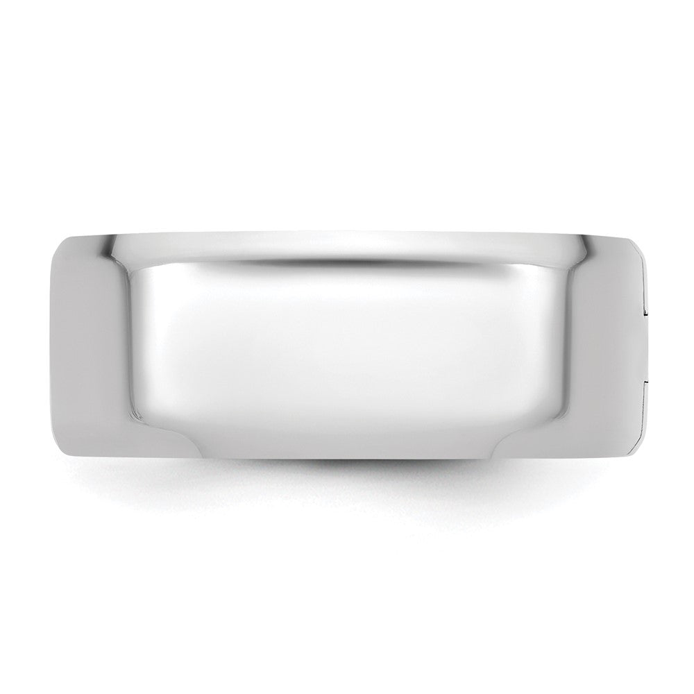 14kw CLIQ 8mm Hinged Beveled Edge Wedding Band Size 12