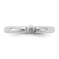 14kw CLIQ Low Profile Hinged Peg Set Engagement Ring Mounting