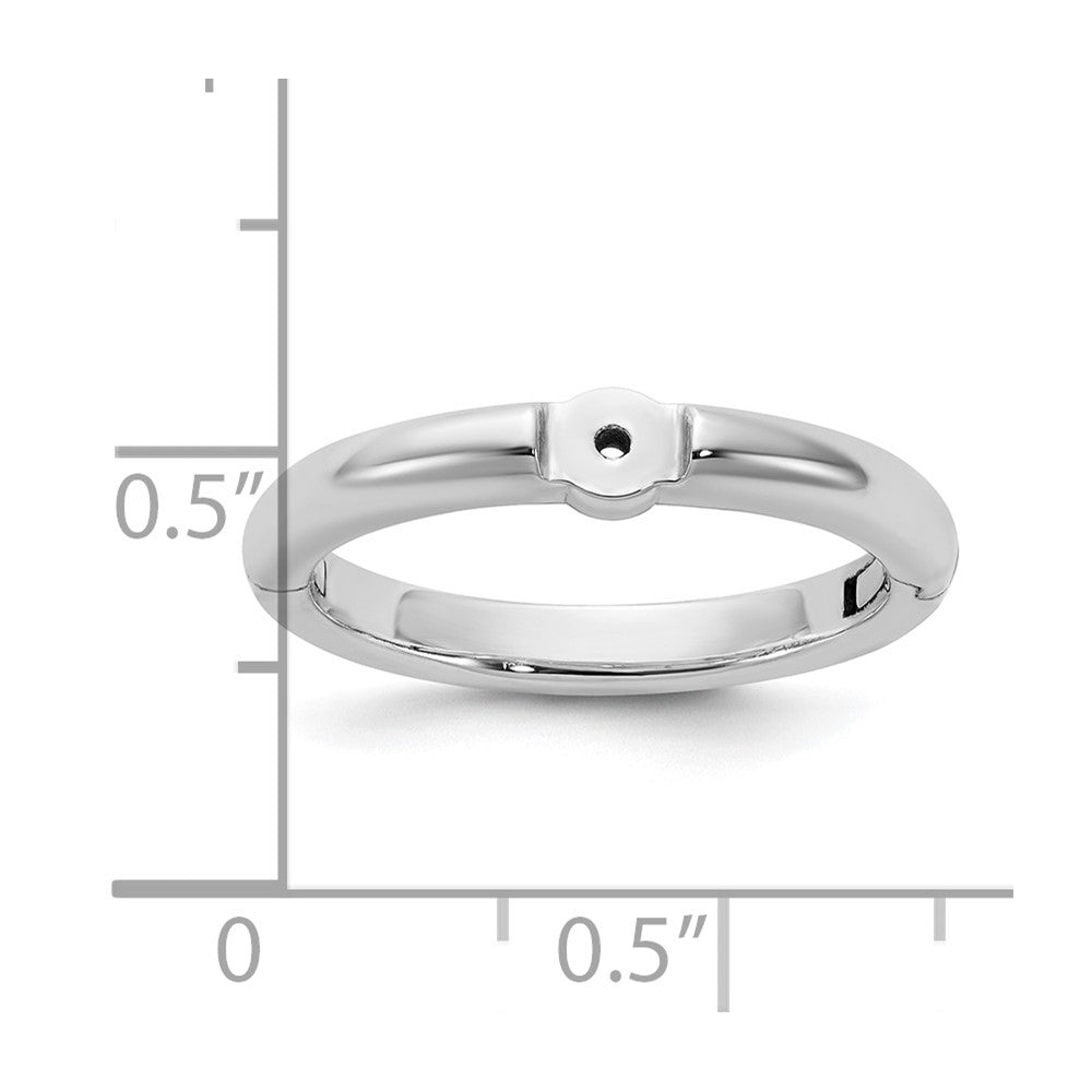 14kw CLIQ Low Profile Hinged Peg Set Engagement Ring Mounting