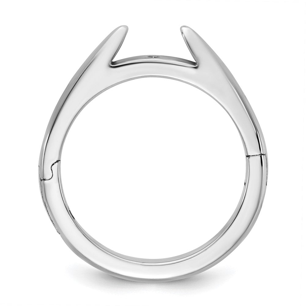 14kw CLIQ Hinged Cathedral Solitaire Peg Set Engagement Ring Mounting