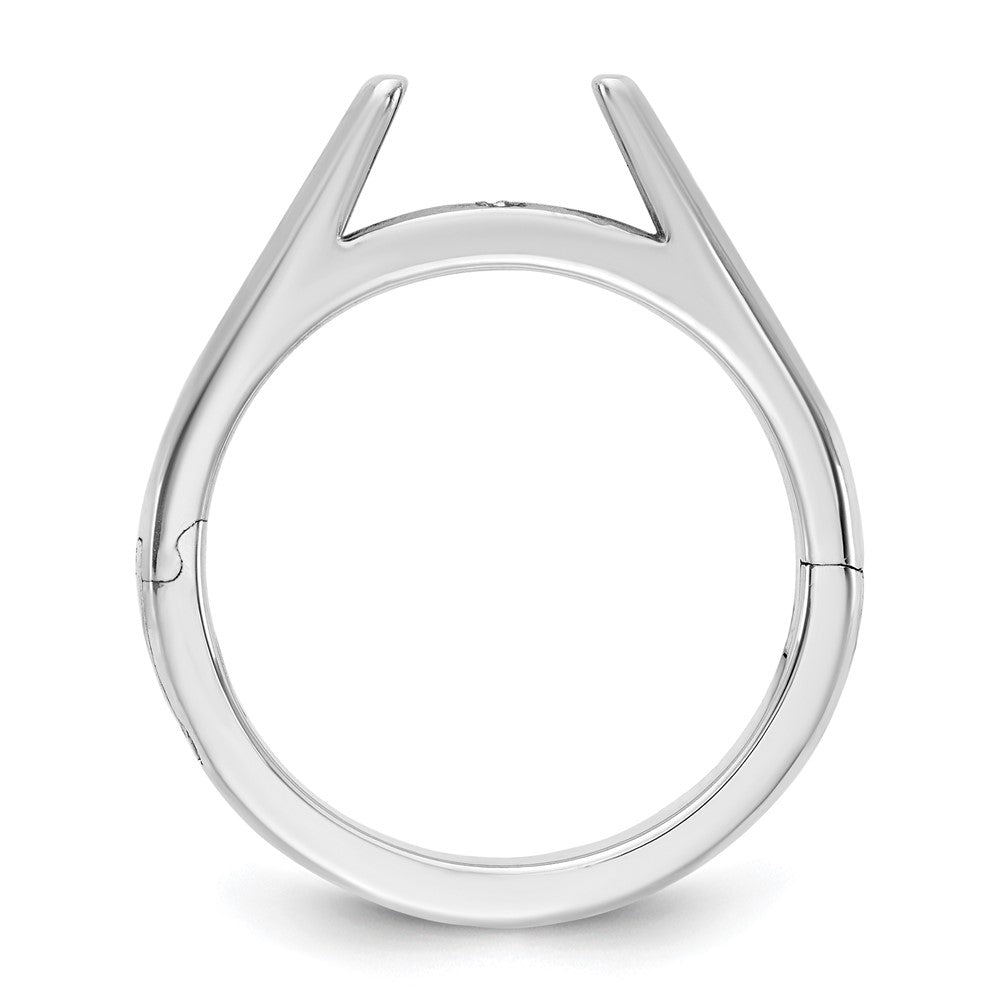 14kw CLIQ Hinged Cathedral Solitaire Peg Set Engagement Ring Mounting