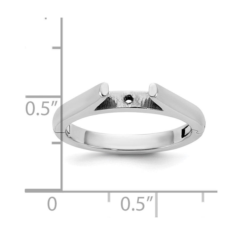 14kw CLIQ Hinged Cathedral Solitaire Peg Set Engagement Ring Mounting