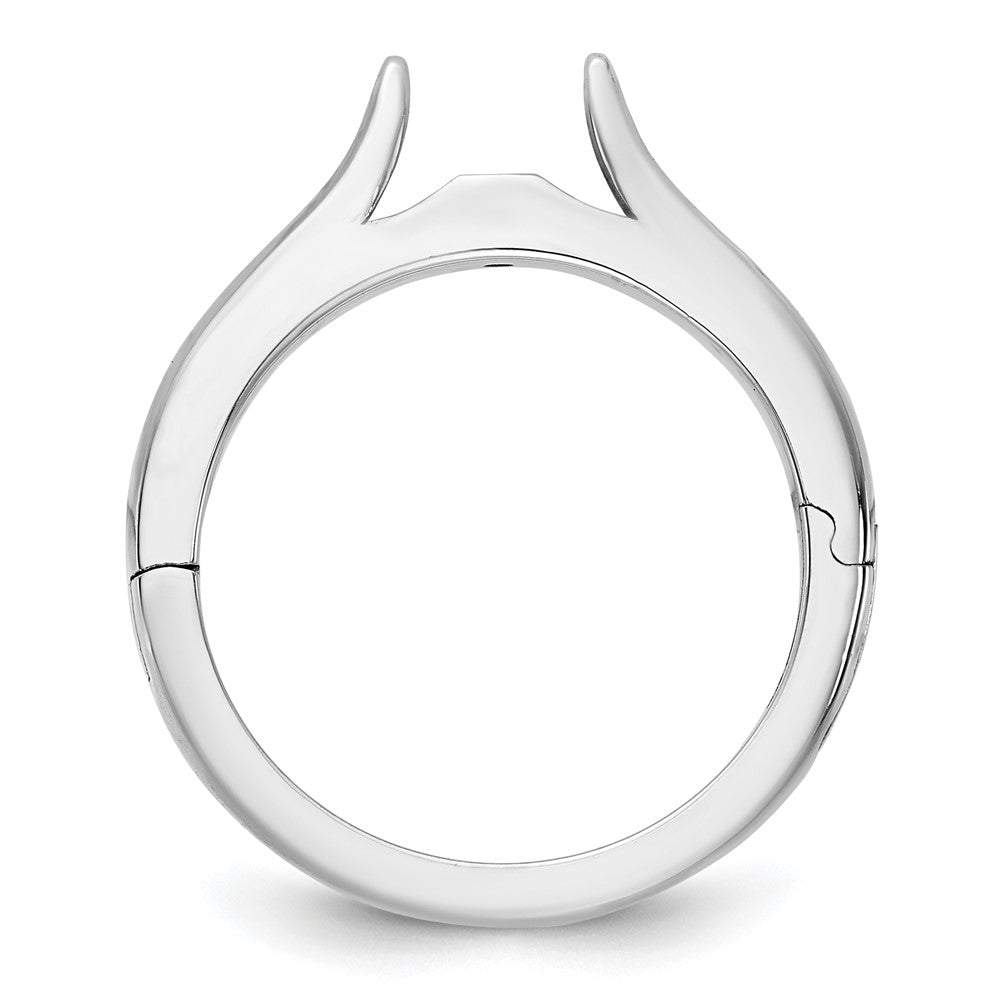 14kw CLIQ Hinged Cathedral Solitaire Peg Set Engagement Ring Mounting