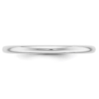 14KW 2mm Half-Round Wedding Band Size 4.5