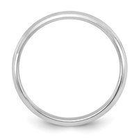 14KW 3mm Half-Round Wedding Band Size 10