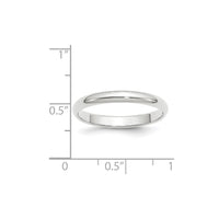 14KW 3mm Half-Round Wedding Band Size 11.5