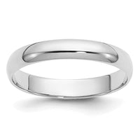 14KW 3mm Half-Round Wedding Band Size 4.5