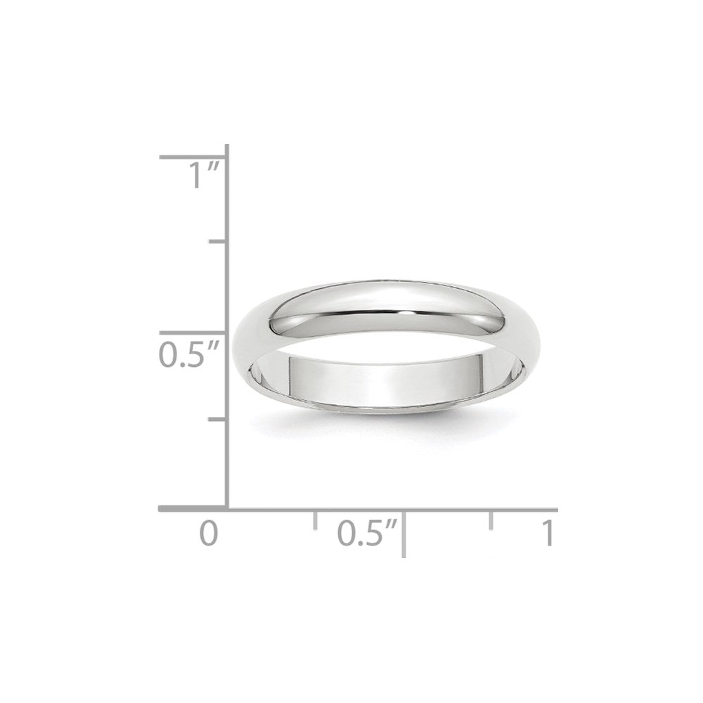 14KW 4mm Half-Round Wedding Band Size 4