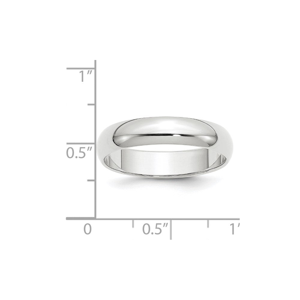 14KW 5mm Half-Round Wedding Band Size 11.5