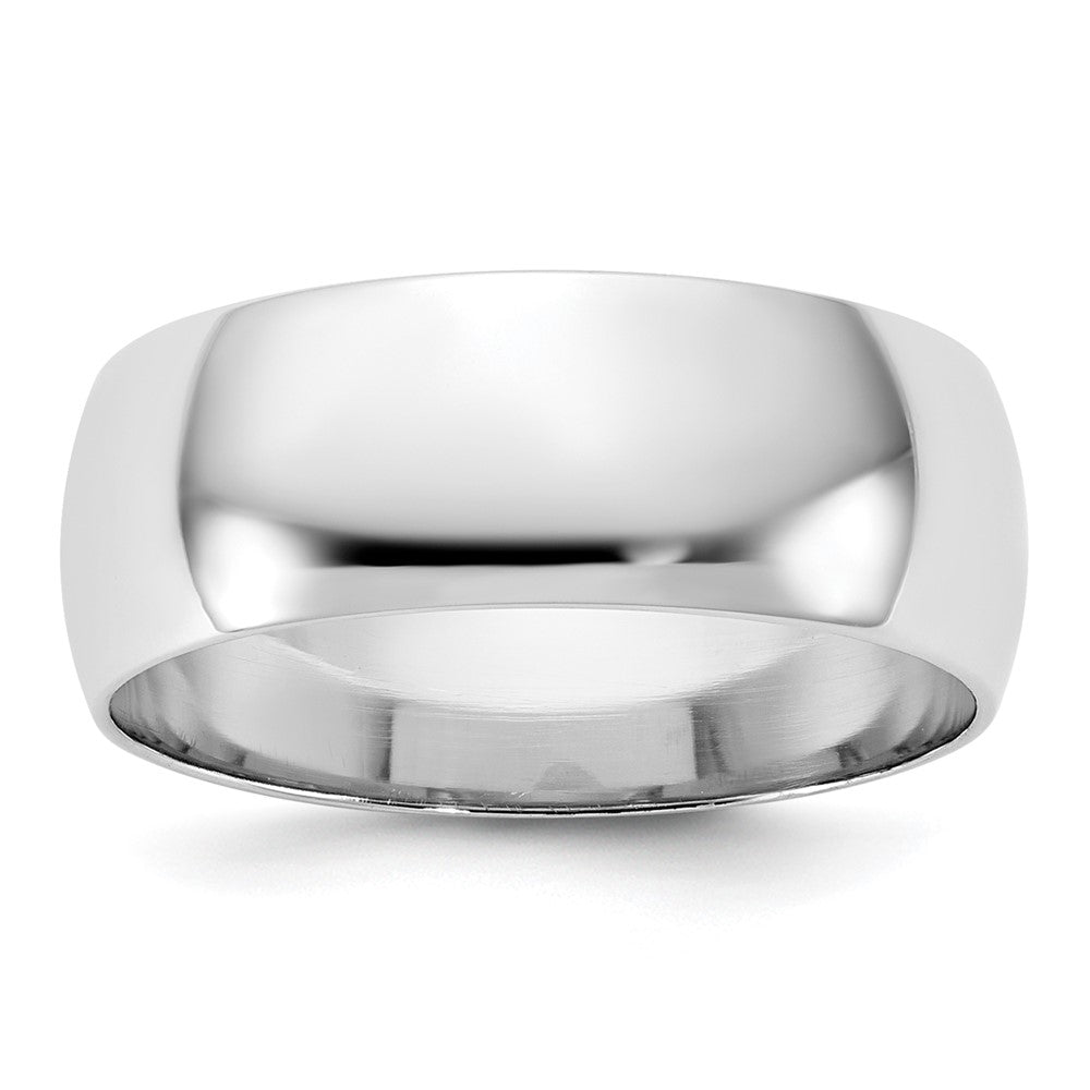 14KW 7mm Half-Round Wedding Band Size 9.5