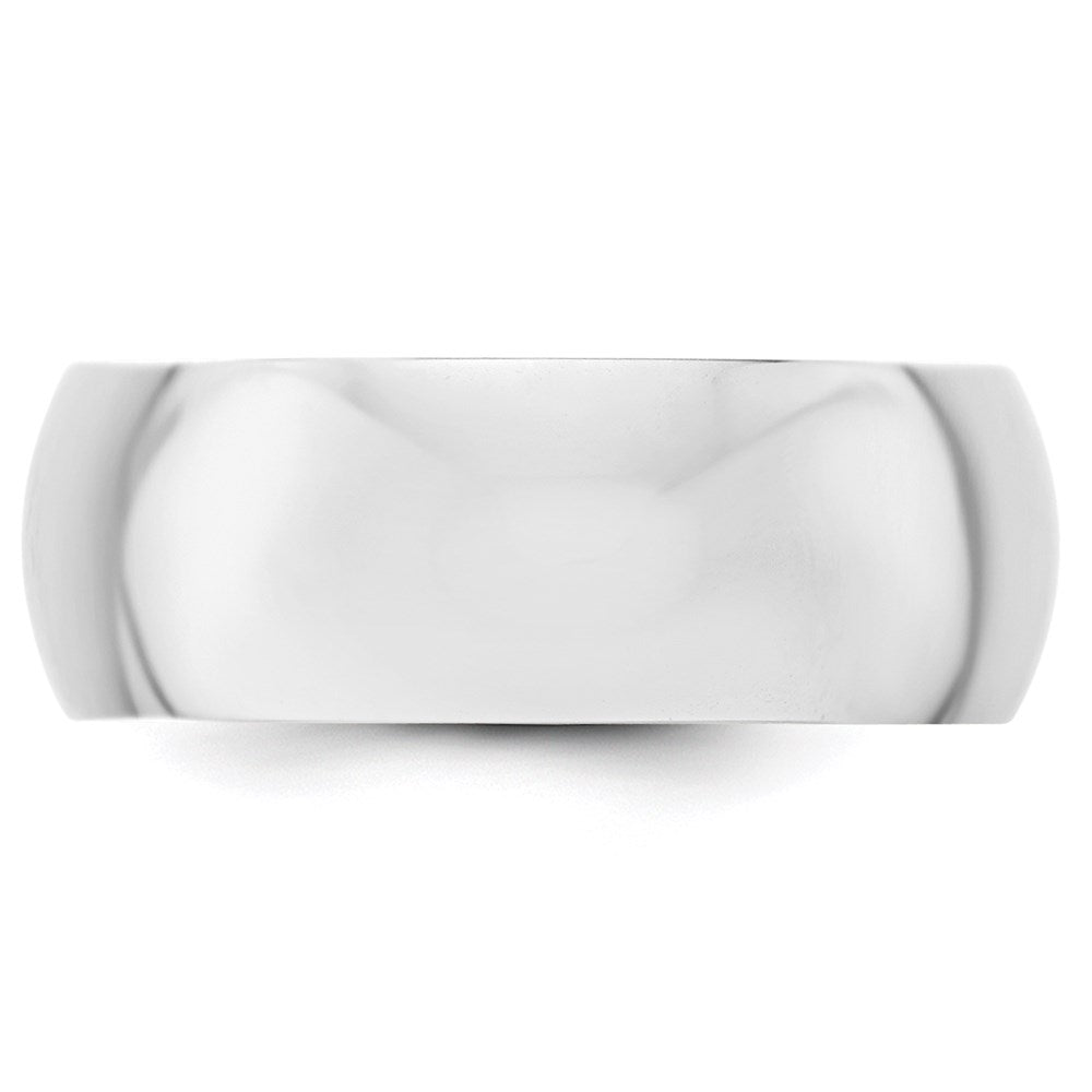 14KW 8mm Half-Round Wedding Band Size 4.5