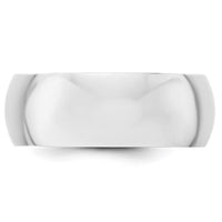 14KW 8mm Half-Round Wedding Band Size 4.5