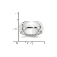 14KW 8mm Half-Round Wedding Band Size 9