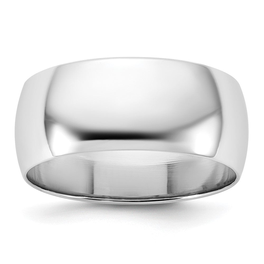 14KW 8mm Half-Round Wedding Band Size 5.5