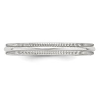 14KW 3mm Milgrain Half Round Band Size 9.5
