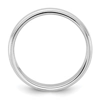 14KW 3.5mm Milgrain Half Round Band Size 5