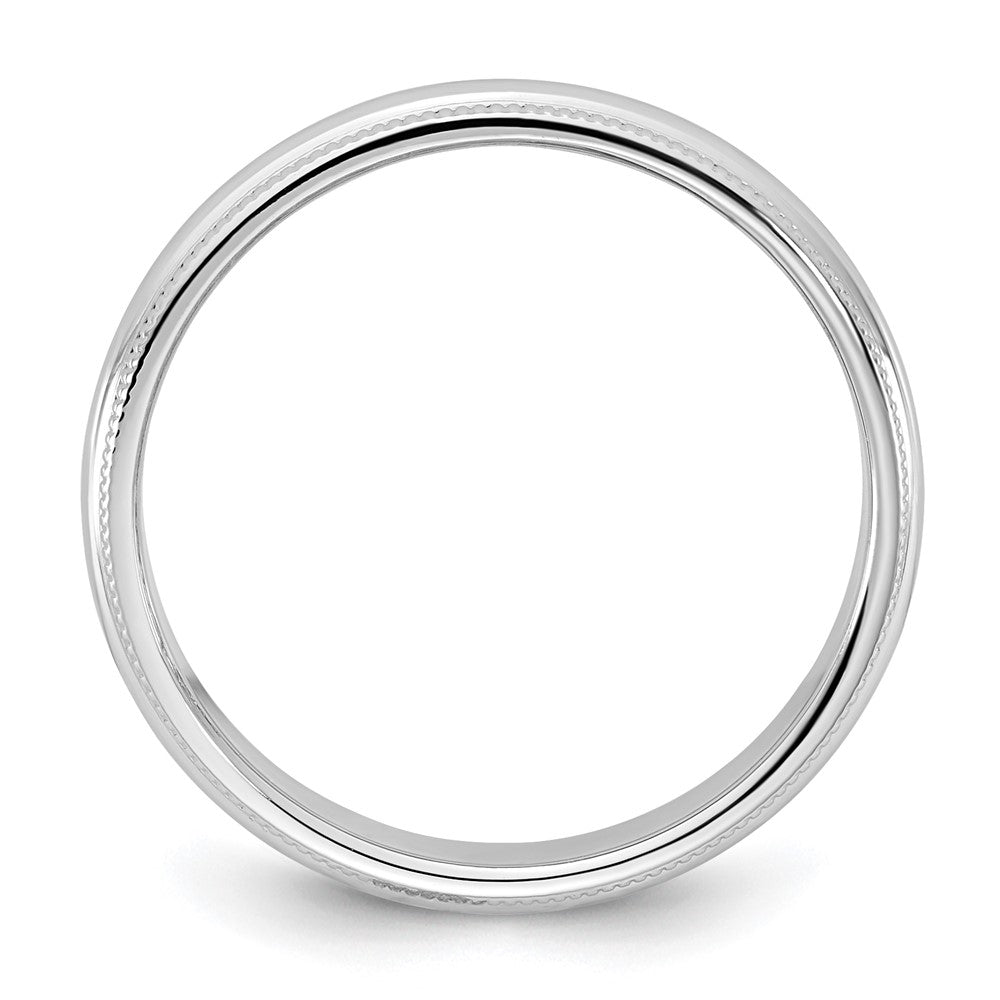 14KW 3.5mm Milgrain Half Round Band Size 4