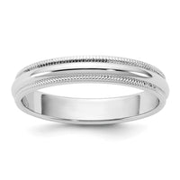 10KW 3.5mm Milgrain Half Round Band Size 7.5