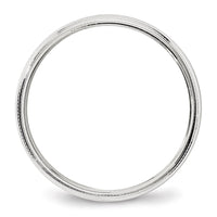14KW 4mm Milgrain Half Round Band Size 7.5