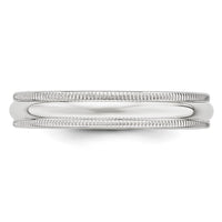 14KW 4mm Milgrain Half Round Band Size 9.5