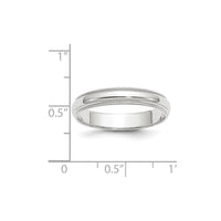 14KW 4mm Milgrain Half Round Band Size 11.5