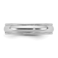 10KW 4.5mm Milgrain Half Round Band Size 9.5