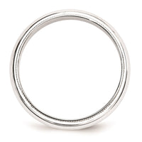 10KW 5mm Milgrain Half Round Band Size 10.5