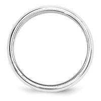 14KW 5mm Milgrain Half Round Band Size 7.5