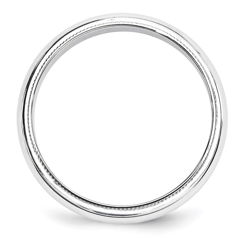 14KW 5mm Milgrain Half Round Band Size 9.5