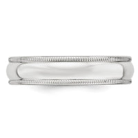 14KW 5mm Milgrain Half Round Band Size 9.5