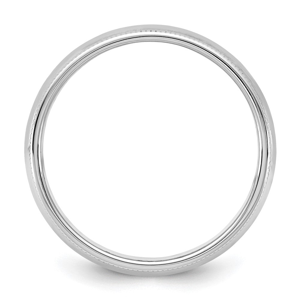 14KW 5.5mm Milgrain Half Round Band Size 10.5