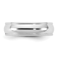 14KW 5.5mm Milgrain Half Round Band Size 5.5