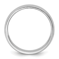 14KW 7mm Milgrain Half Round Band Size 10