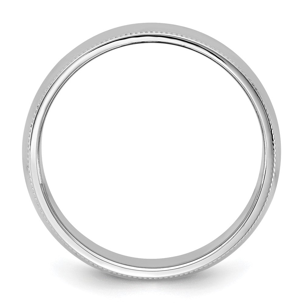 10KW 7mm Milgrain Half Round Band Size 4