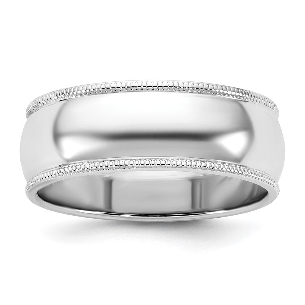 10KW 7mm Milgrain Half Round Band Size 6