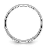 10KW 8mm Milgrain Half Round Band Size 13.5