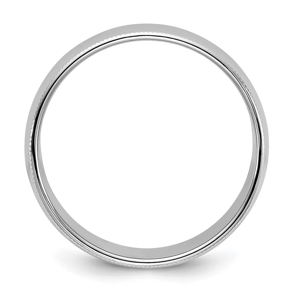 10KW 8mm Milgrain Half Round Band Size 4.5