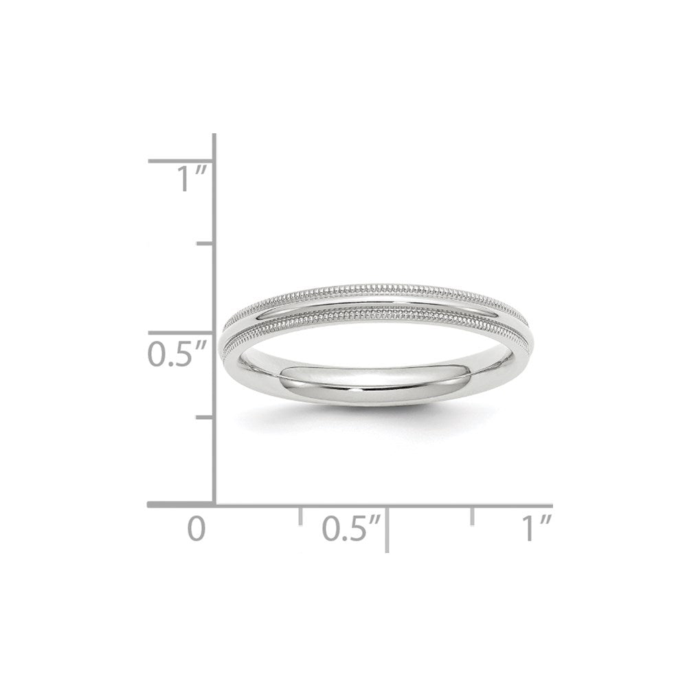 14KW 3mm Milgrain Comfort Fit Band Size 4