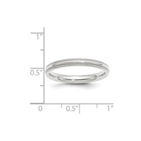 10KW 3mm Milgrain Comfort Fit Band Size 6