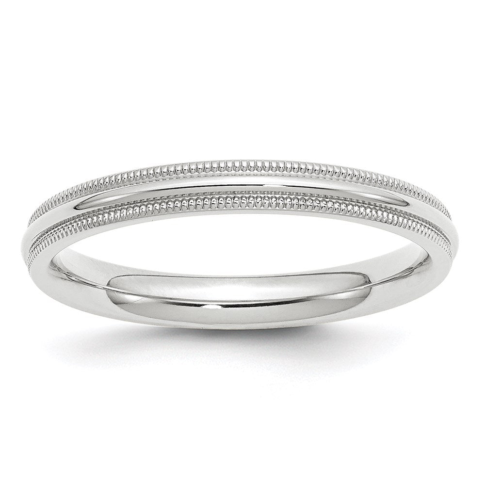 14KW 3mm Milgrain Comfort Fit Band Size 12.5