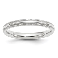 14KW 3mm Milgrain Comfort Fit Band Size 12.5