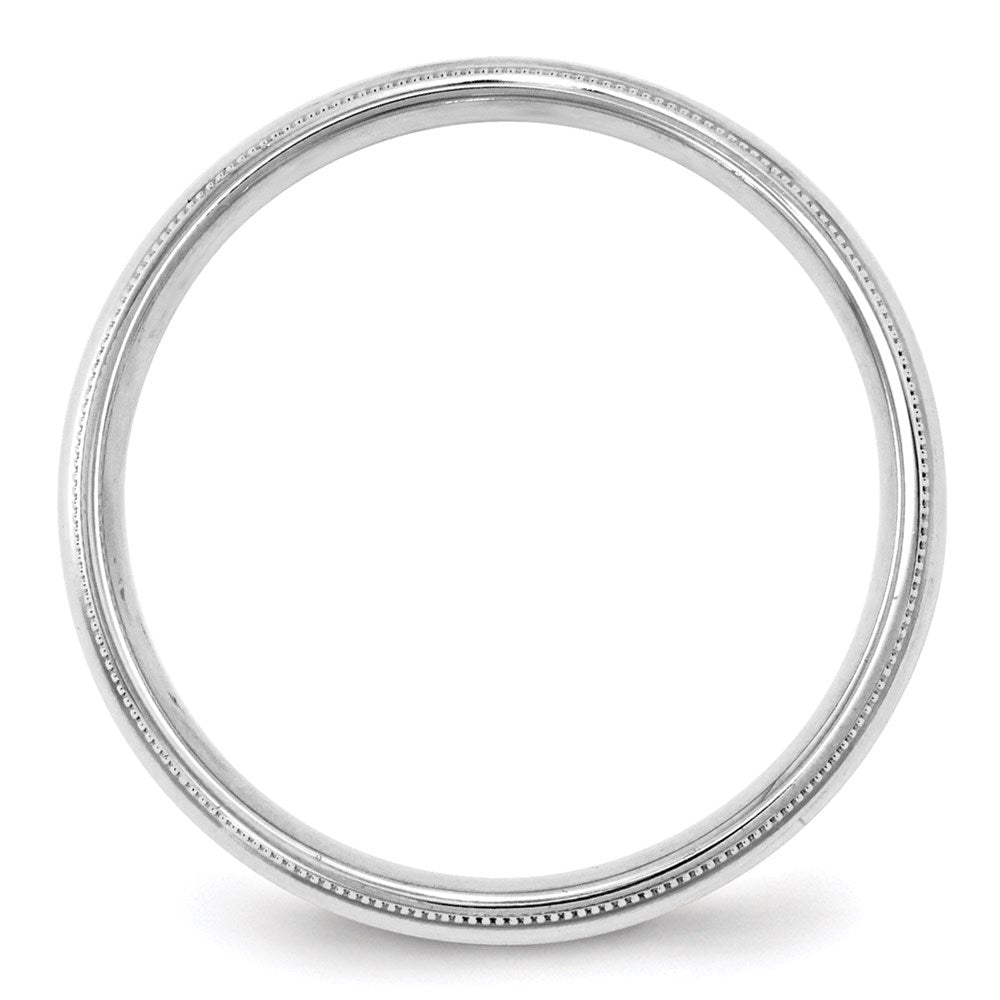 14KW 4mm Milgrain Comfort Fit Band Size 6