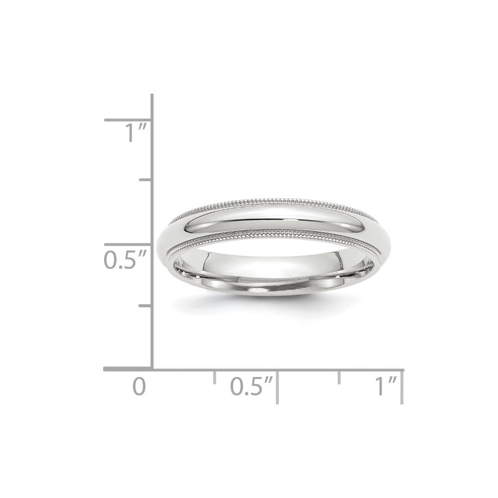 10KW 4mm Milgrain Comfort Fit Band Size 9