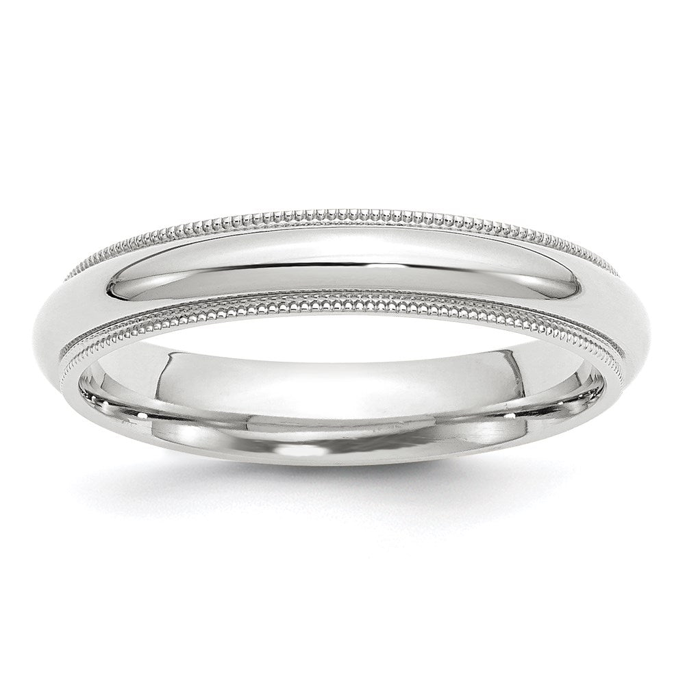 10KW 4mm Milgrain Comfort Fit Band Size 14