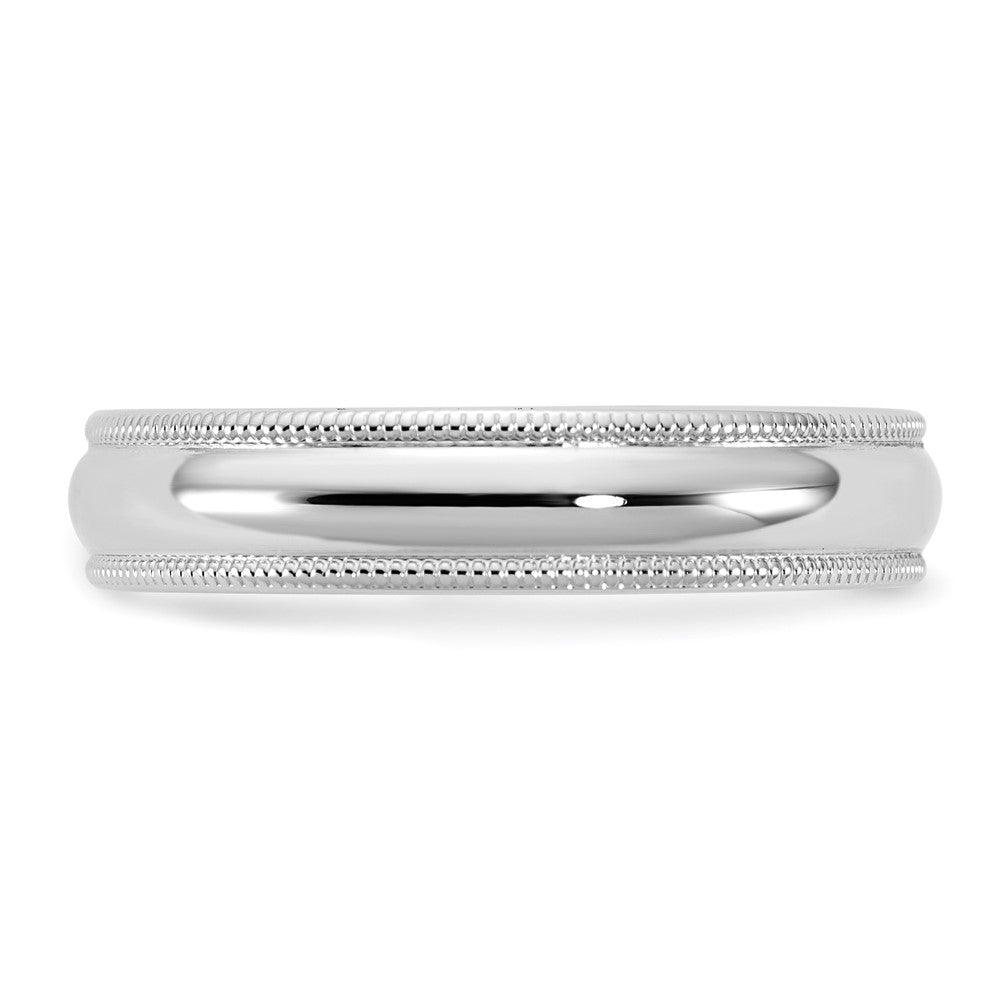10KW 4.5mm Milgrain Comfort Fit Band Size 6